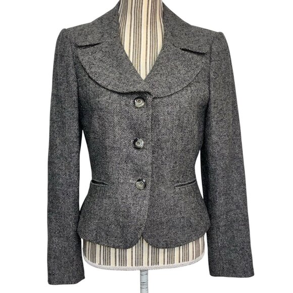Tahari ASL Blazer Women’s 6 Gray Wool Blend Lined Arthur S. Levine Business Line - Picture 1 of 10